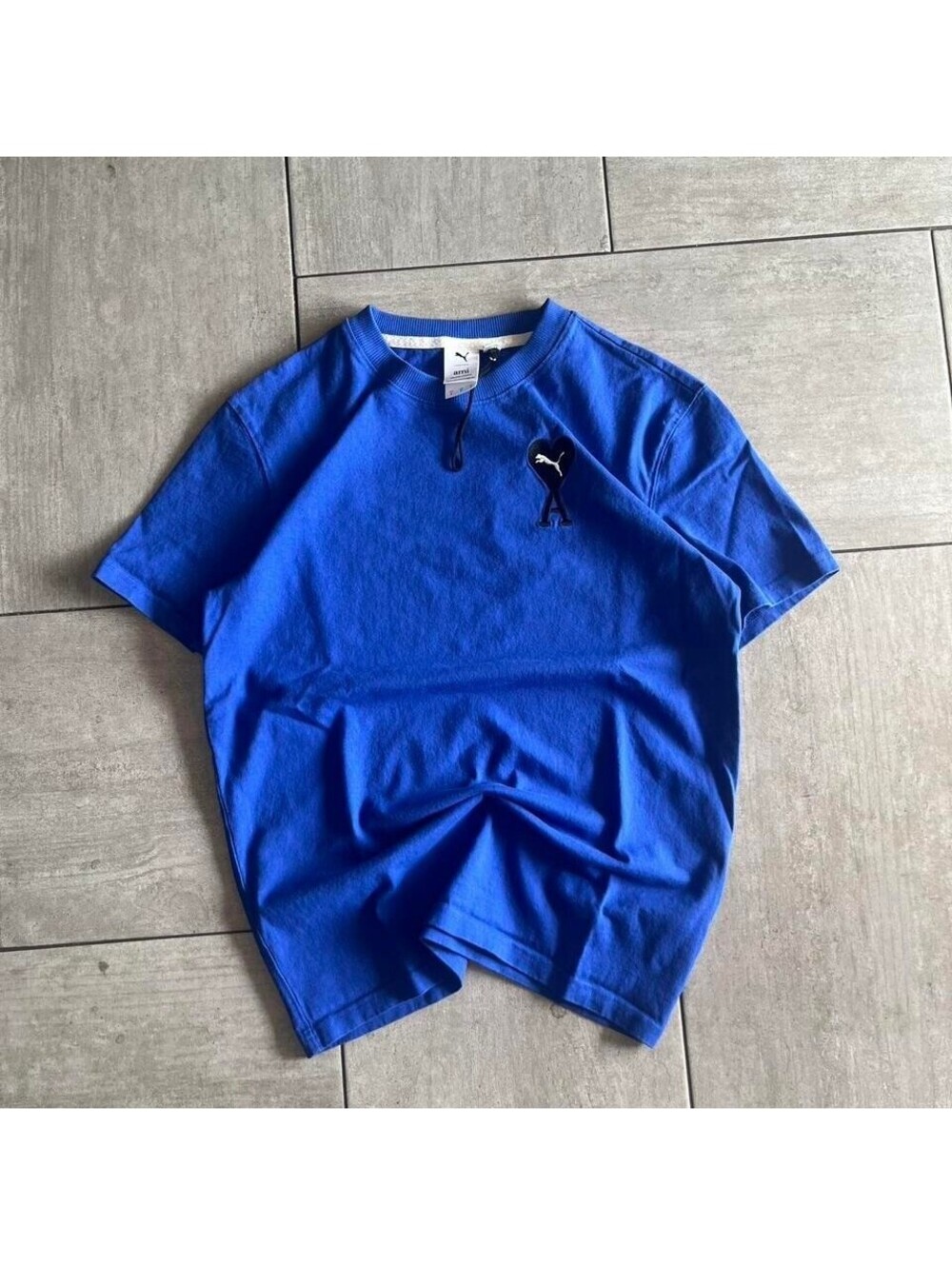 Puma x Ami Paris Royal Blue Heart Logo Tee